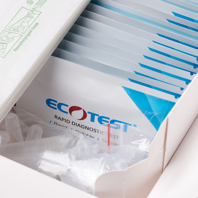 Ecotest 5in1 FLU A/B, RSV, ADV, MP Rapid Antigen Test - 20 Pack