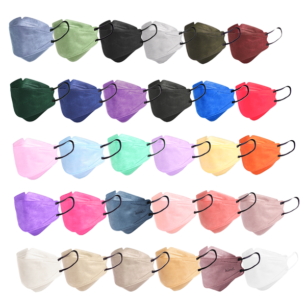 Kind KN95 Respirator Face Mask: Full Set Collection - 30 Colours