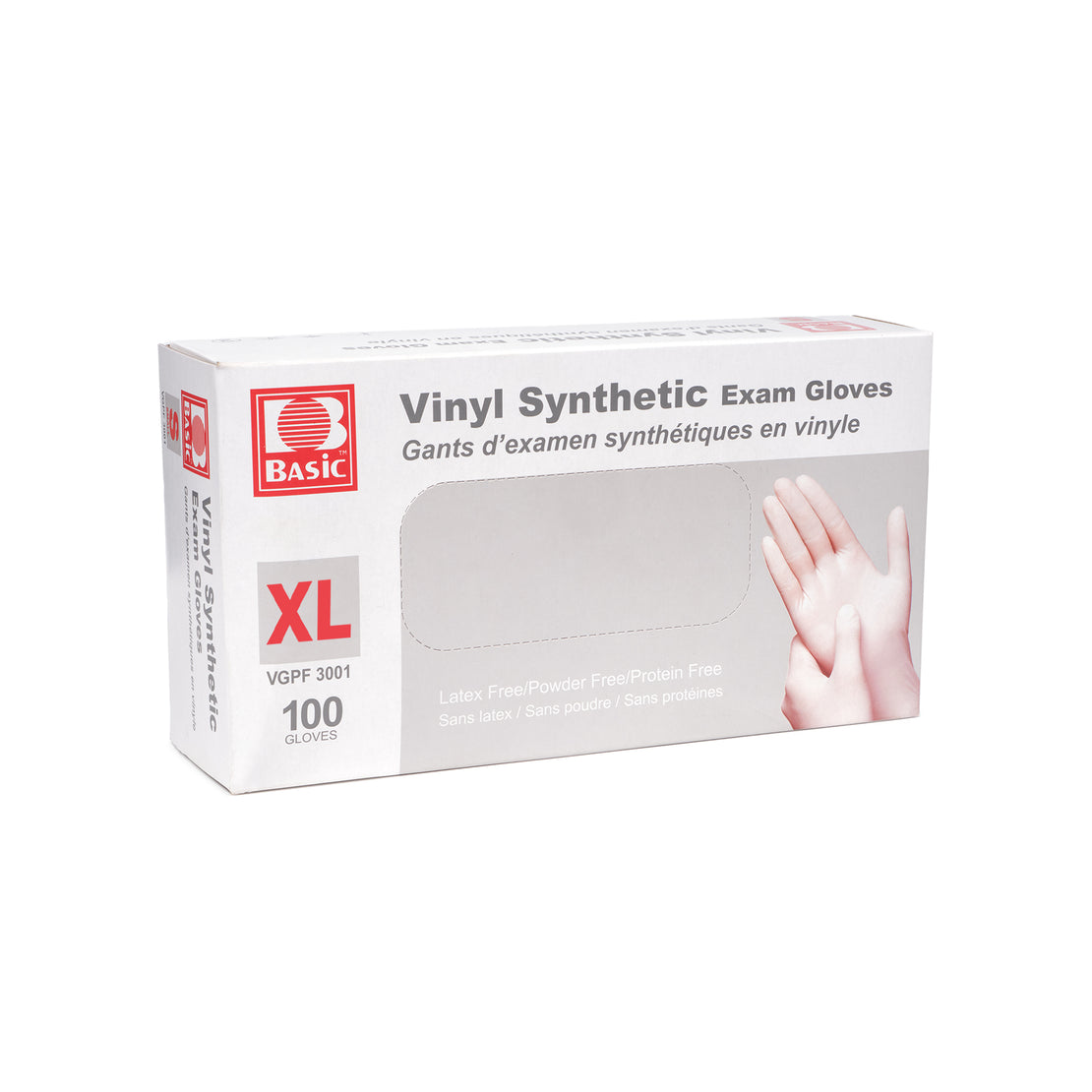 Vinyl Synthetic Exam Medical Gloves (4mil) (Clear)