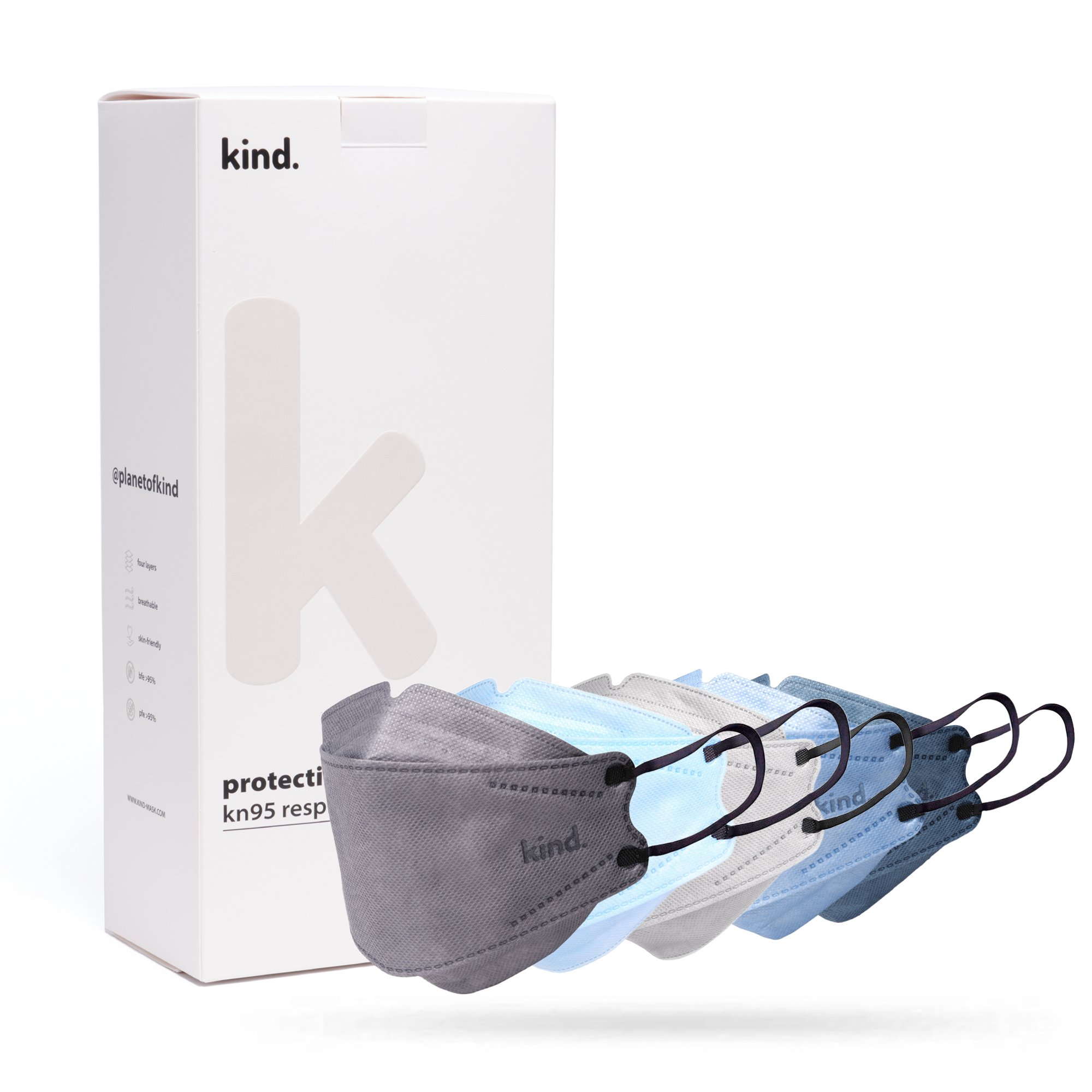 Kind KN95 Respirator Face Mask: The Glacier Collection