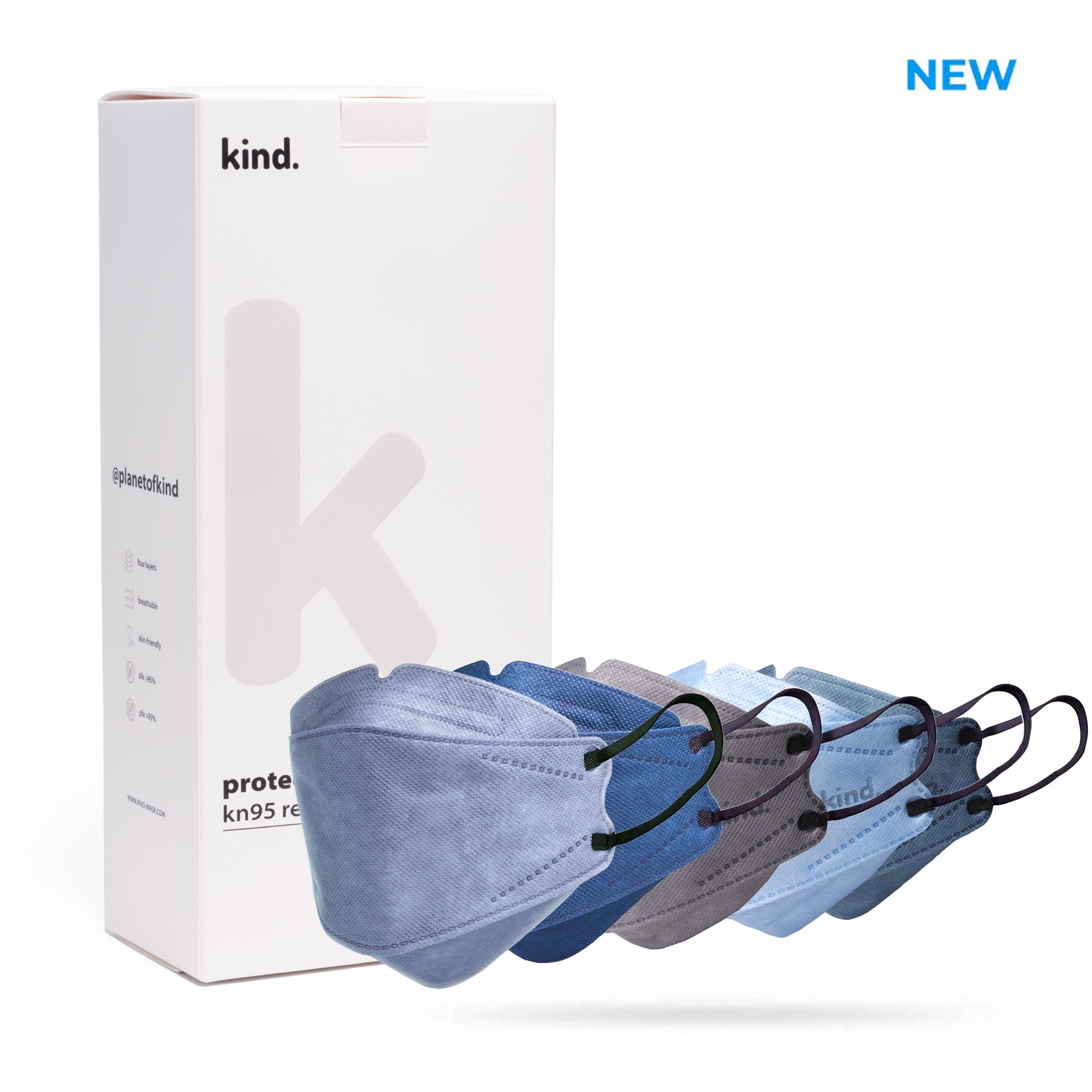 Kind KN95 Respirator Face Mask: The Glacier Collection