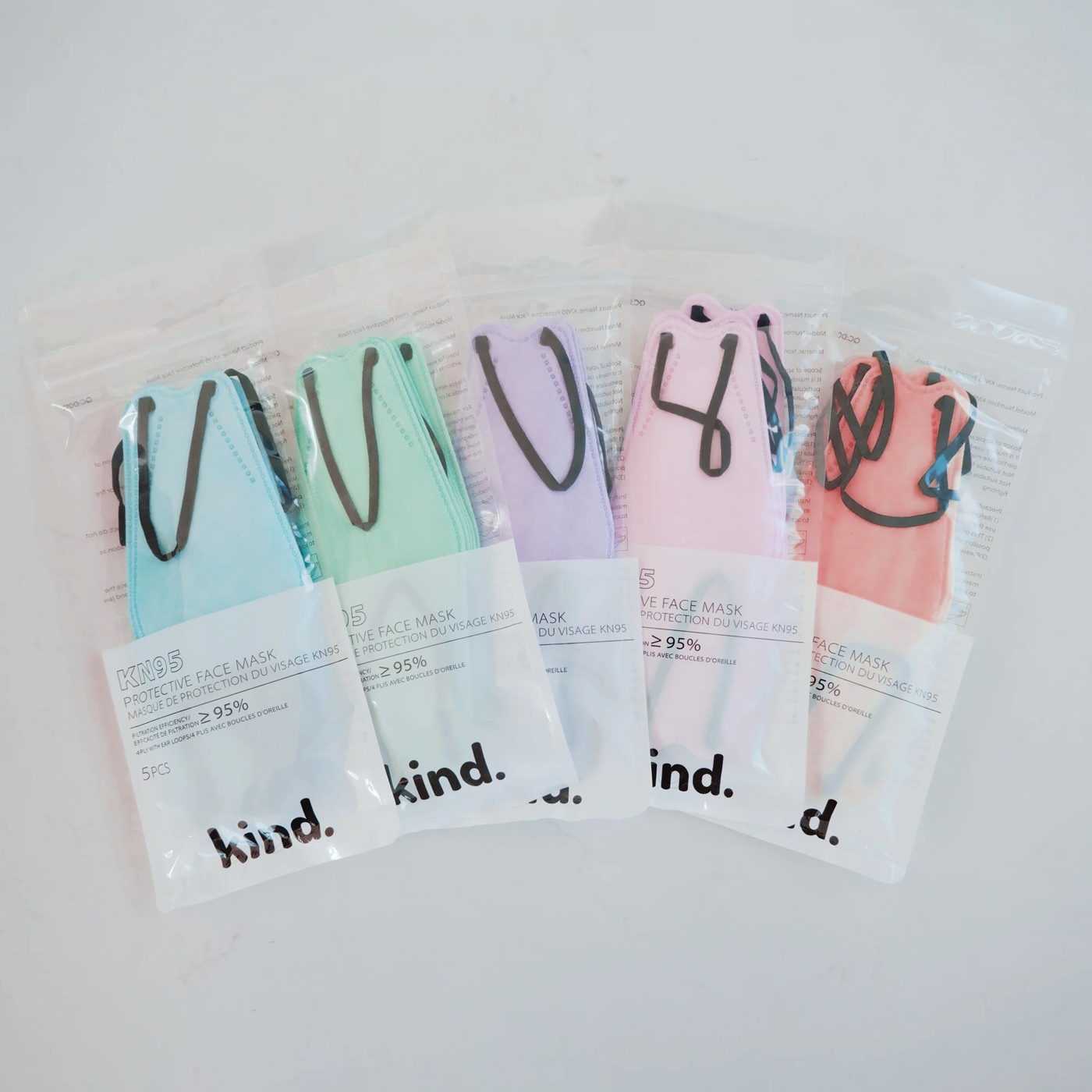 Kind KN95 Respirator Face Mask: The Pastel Collection