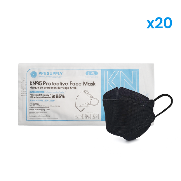 Individually Sealed Black Disposable Face Mask