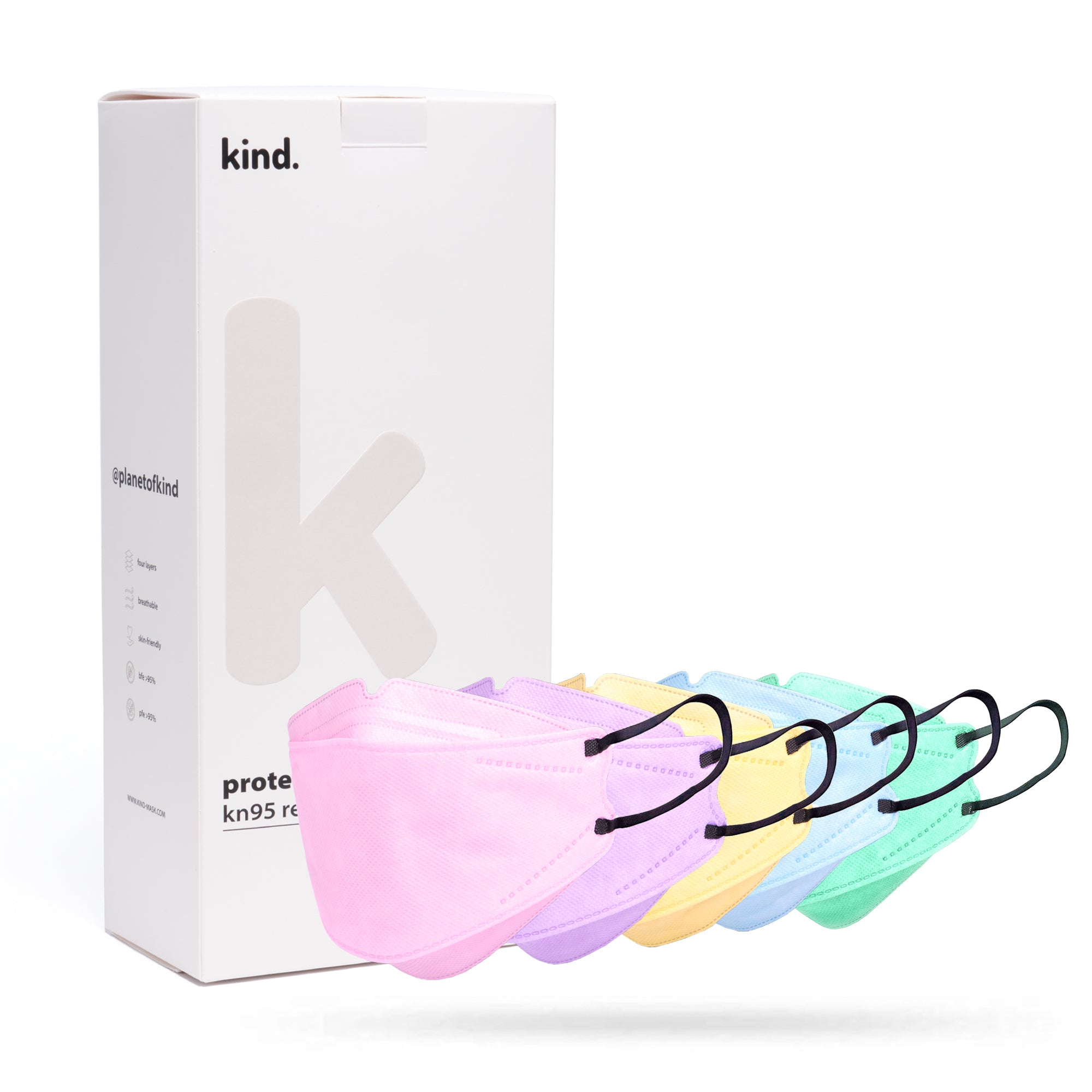 Kind KN95 Respirator Face Mask: The Pastel Collection